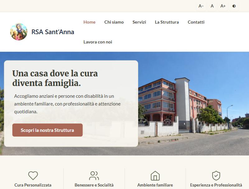 Anteprima sito RSA Sant'Anna